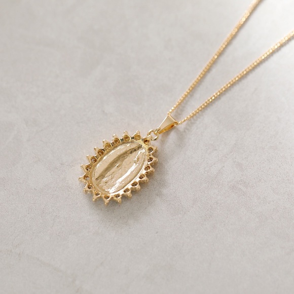 Crystal Virgin Mary Necklace | 18k Gold Filled - Picture 3 of 5